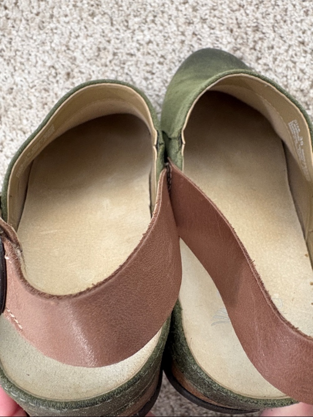 Dansko Merrin Olive Green Burnished Leather Clogs EU Size 39 - Picture 7 of 9